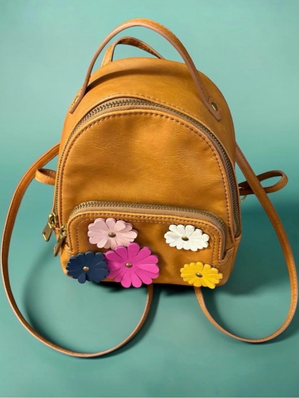Fossil Floral Appliqués Backpack Bag